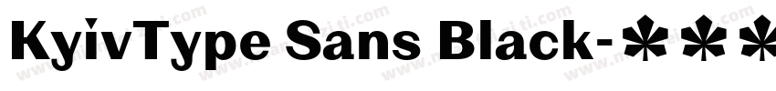 KyivType Sans Black字体转换
